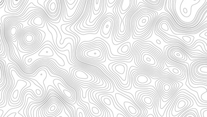 Black on white contours topography stylized height of the lines. The concept of a conditional geography scheme and the terrain path,  Modern design with White background with topographic wavy pattern