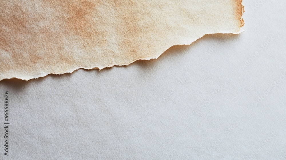 Poster A sheet of watercolor paper with a slightly dampened surface, highlighting the subtle texture and absorbency of the material.