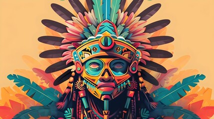 Obraz premium AZTEC CONCEPT ILLUSTRATION