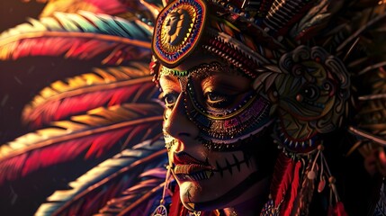 Fototapeta premium AZTEC CONCEPT ILLUSTRATION