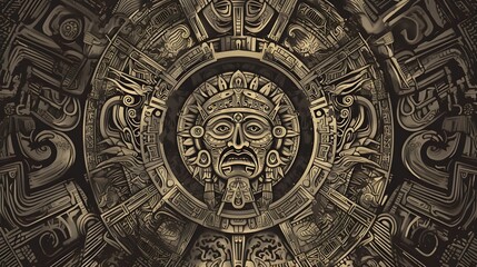 Obraz premium AZTEC CONCEPT ILLUSTRATION