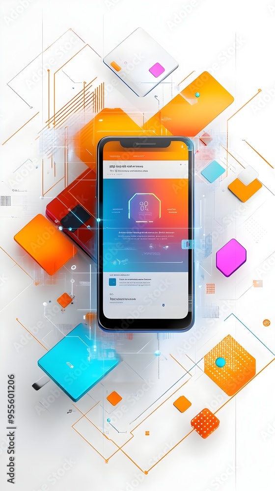 Poster streamlined mobile platform providing personalized ai powered digital experience with striking web
