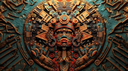 Obraz premium AZTEC CONCEPT ILLUSTRATION