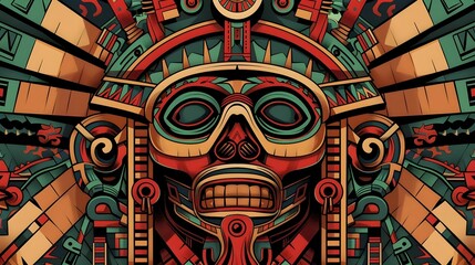 Obraz premium AZTEC CONCEPT ILLUSTRATION