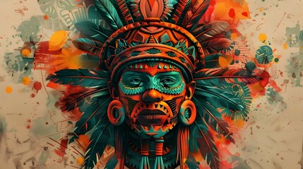 Obraz premium AZTEC CONCEPT ILLUSTRATION