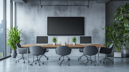 Fototapeta premium Modern video conferencing setup with high-definition camera