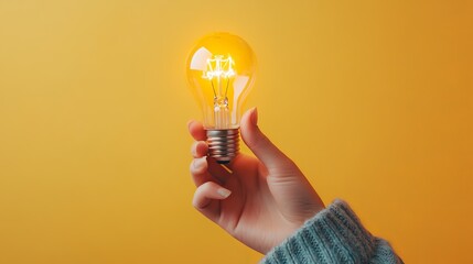 Hand With Idea Lightbulb