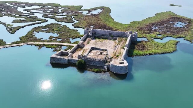 Ali pasha's castle in Butrint lake national park