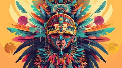 Fototapeta premium AZTEC CONCEPT ILLUSTRATION