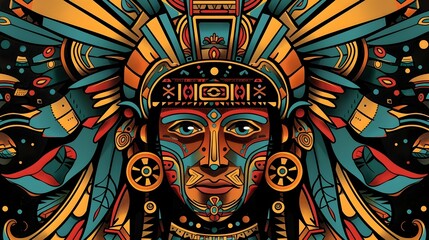 Obraz premium AZTEC CONCEPT ILLUSTRATION