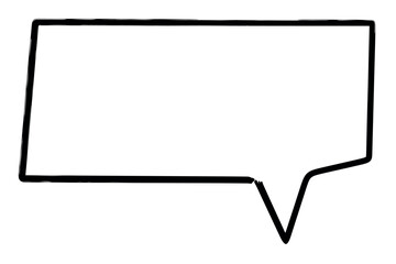 Naklejka premium Hand drawn grunge speech bubble, doodle scribble thought balloon