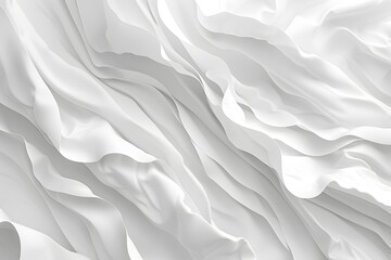 Fototapeta premium Elegant White Fabric Texture with Flowing Waves and Soft Shadows