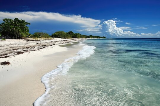Cayos Cochinos Beach: Serene Seaside Landscape on an Island in Honduras