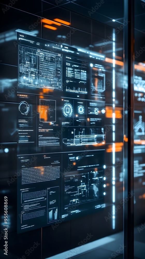Poster digital rendering of a website design review showcasing user centric interaction models and visual