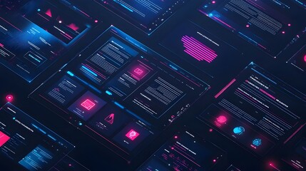 Futuristic and Responsive Web Design Showcased Across Multiple Digital Screens