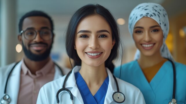 cultural competence in healthcare, diverse medical professionals in a hospital emphasize the importance of cultural competence in serving a varied patient population