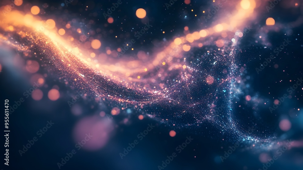 Poster ethereal website loading animation with shimmering holographic overlays and afrofuturistic