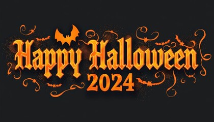 Obraz premium Happy Halloween 2024 Greeting Card
