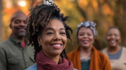 People share smiles and joy outdoors, highlighting unity and the beauty of diversity