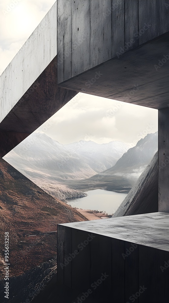Aufkleber immersive digital landscape with parallax scrolling and geometric hero area
