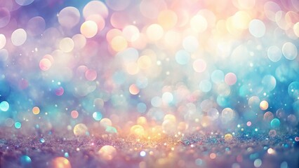 Abstract Background Image With Soft Pastel Colors And Shimmering Bokeh Effect, Resembling A Dreamy Watercolor Painting.