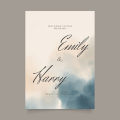 Wedding poster for welcome sign. Template welcome poster. Vector printable wedding props. Flyer design for welcome sign.