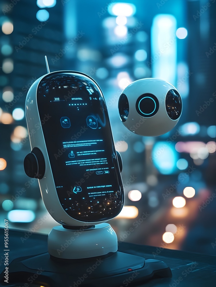Aufkleber intelligent chatbot assistant engaging with customers on a modern web platform