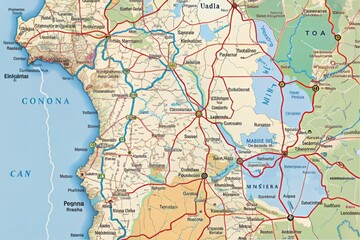 A Full-Page Detailed Road Map Of Togo - Lomé To Cinkassé Featuring A Highly Detailed Road Network, Cities,