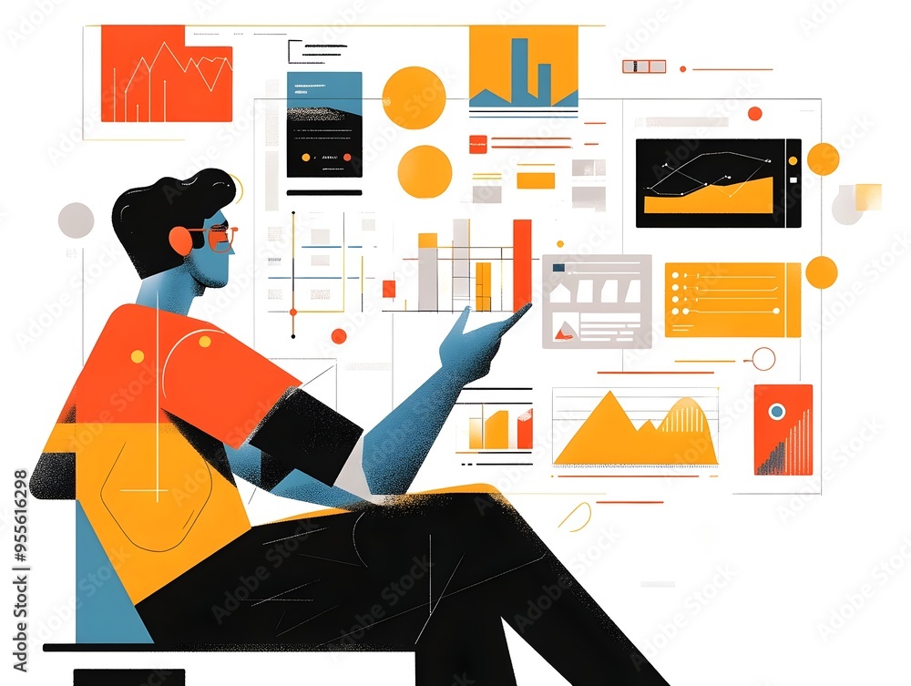 Poster experienced programmer meticulously adjusting website s seo and adaptive content personalization
