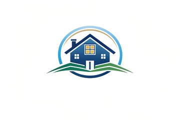 Real estate logo, house, property logo, real estate business logo, house logo, sunset