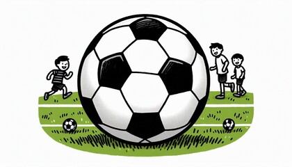 Obraz premium clip art football illustration soccer blanc noir terrain joueur