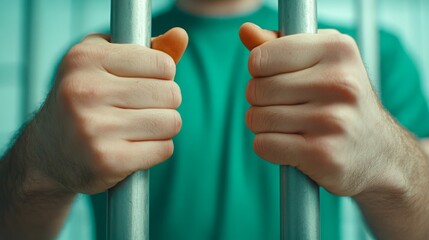 Hopelessness and Despair in the Eyes of a Man Confined in a Penal Institution