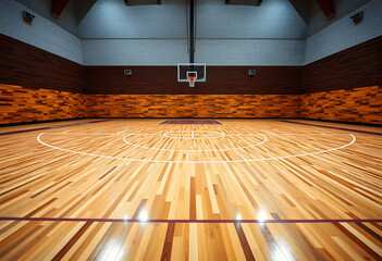Basketball court in a training hall