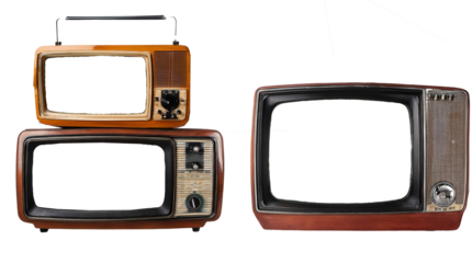 Retro TV Transparent. Generative Image