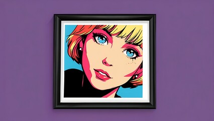 portrait of a girl with a frame