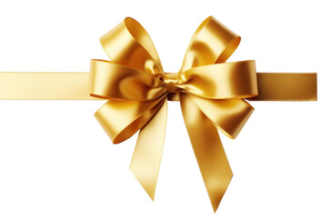 Fototapeta premium PNG Gold gift ribbon gold white background celebration.