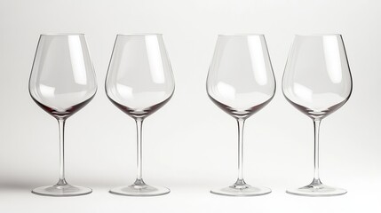 four wine glasses