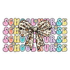 School Nurse svg png, Coquette bow school nurse svg png, Retro, dalmatian dots, race leopard cheetah svg png, School nurse sublimation, School Nurse PNG Image, Leopard Nurse Design, Sublimation Design
