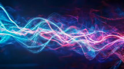 Fototapeta premium abstract image of how electricity moves through cables