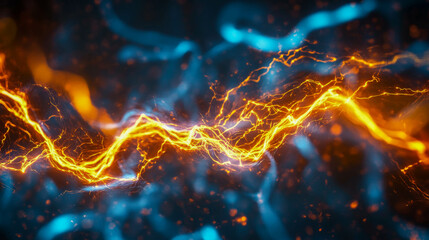 abstract image of how electricity moves through cables
