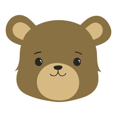 Bear animal flat illustration