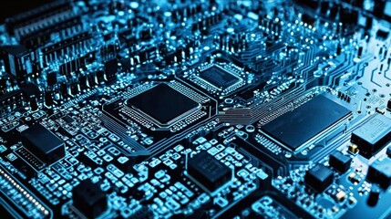 Close Up View of a Computer Motherboard