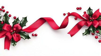 red ribbon and bow
