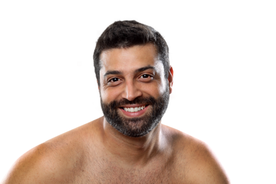 young brazilian model posing on neutral background