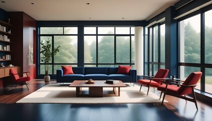 Photo interior modern design room 3d illustration