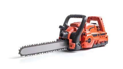 Naklejka premium chainsaw isolated on white background