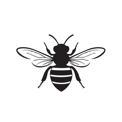 Fototapeta premium Bee in cartoon, doodle style . Image for t-shirt, web, mobile apps and ui. Isolated 2d vector illustration in logo, icon, sketch style, Eps 10, black and white. AI Generative