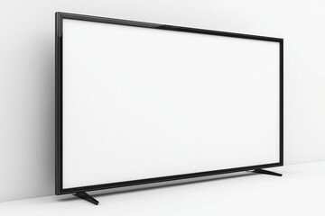 Fototapeta premium TV screen mockup on isolated background created with Generative AI