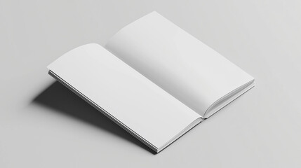 Biały, pusty mockup broszury w rozmiarach A4. Doskonały do prezentacji projektów broszur, magazynów i materiałów promocyjnych.