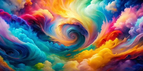 Vibrant Watercolor Strokes Swirl Together In A Kaleidoscope Of Hues, Creating An Ethereal And Artistic Composition.